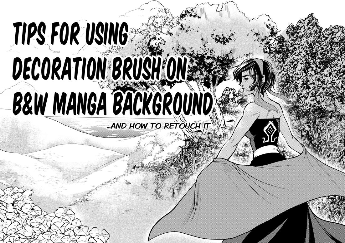 Tips For Using Decoration Brush on B&W Manga Background